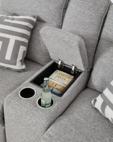 Biscoe Pewter Sofa, Loveseat And Recliner - Ella Furniture
