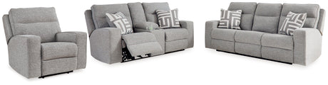 Biscoe Pewter Sofa, Loveseat And Recliner - Ella Furniture
