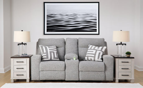 Biscoe Pewter Sofa, Loveseat And Recliner - Ella Furniture