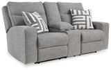 Biscoe Pewter Sofa, Loveseat And Recliner - Ella Furniture