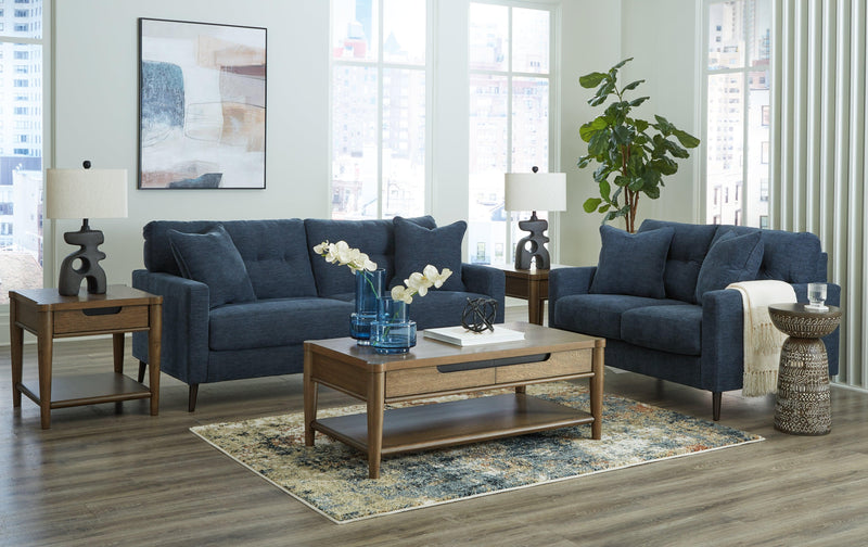 Bixler Navy Sofa And Loveseat - Ella Furniture