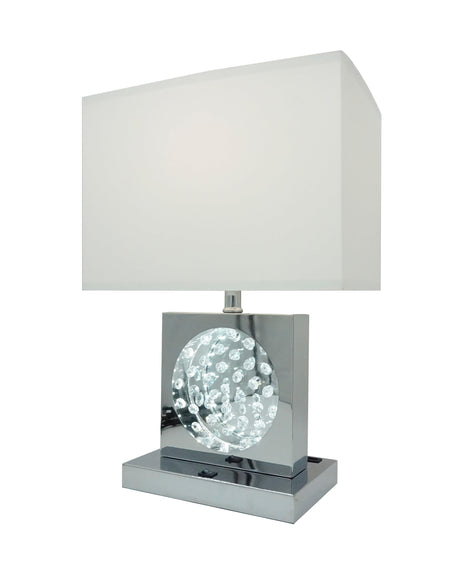 Black Nickel Modern Contemporary LED Accent Table Lamp - Ella Furniture
