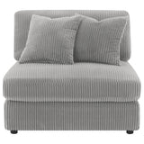 Blaine Blaine Upholstered Armless Chair Fog 509997 - Ella Furniture