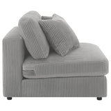 Blaine Blaine Upholstered Armless Chair Fog 509997 - Ella Furniture