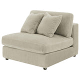 Blaine Blaine Upholstered Armless Chair Sand 509897 - Ella Furniture