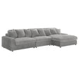 Blaine Blaine Upholstered Reversible Chaise Sectional Sofa Fog 509900-SET - Ella Furniture