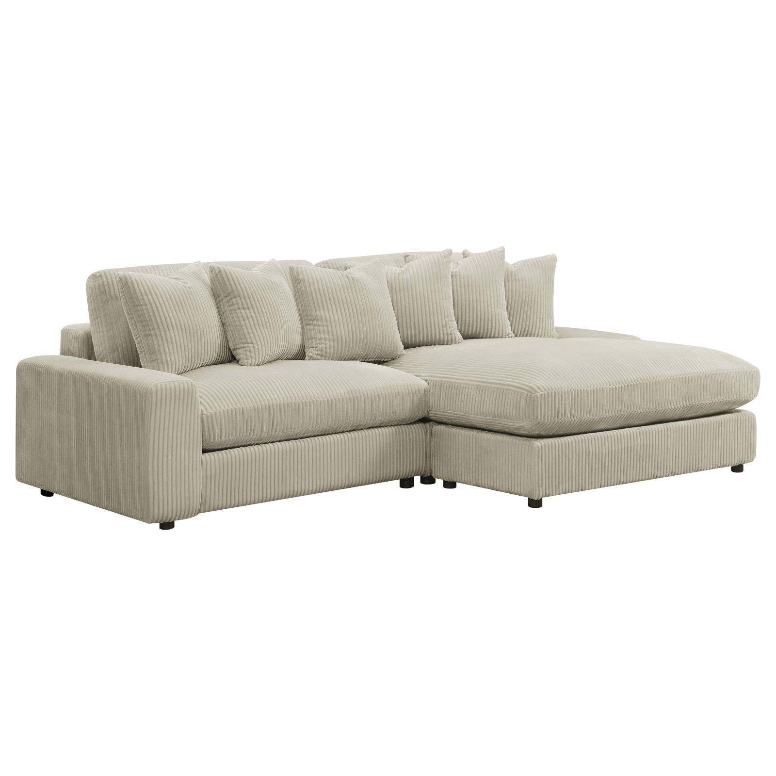 Blaine Blaine Upholstered Reversible Sectional Sofa Sand 509899 - Ella Furniture