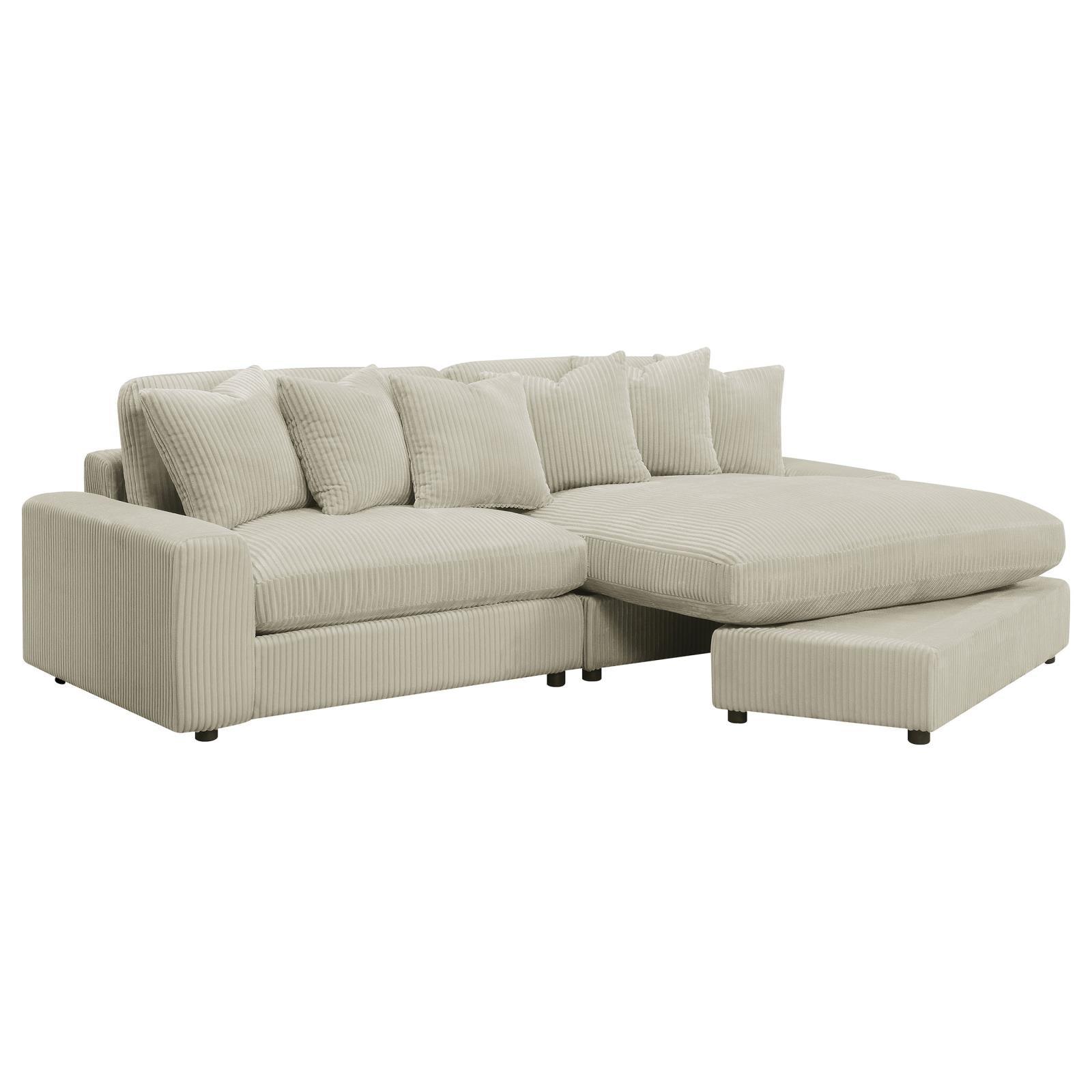 Blaine Blaine Upholstered Reversible Sectional Sofa Sand 509899 - Ella Furniture