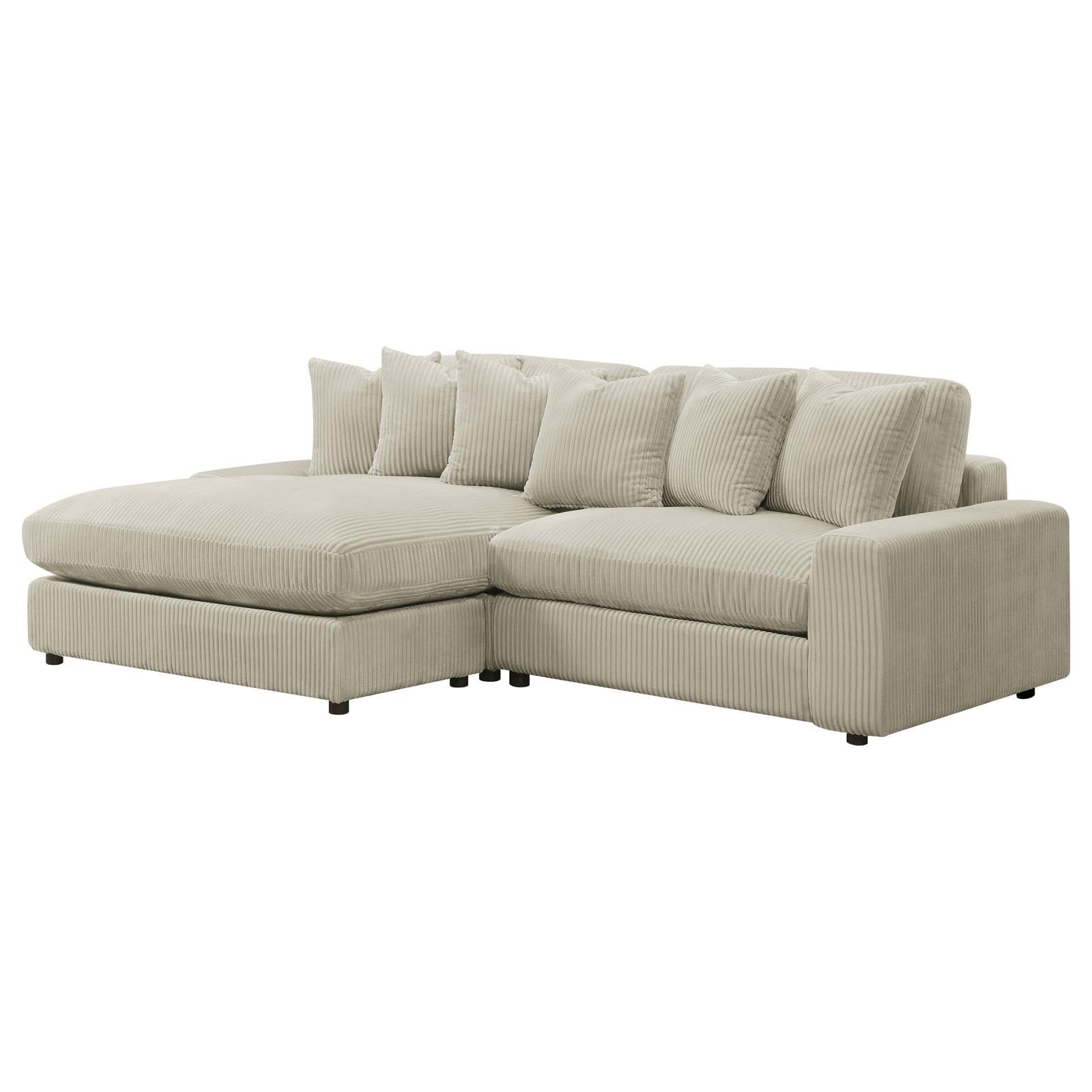 Blaine Blaine Upholstered Reversible Sectional Sofa Sand 509899 - Ella Furniture