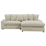 Blaine Blaine Upholstered Reversible Sectional Sofa Sand 509899 - Ella Furniture