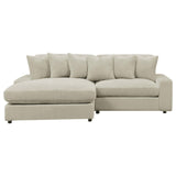 Blaine Blaine Upholstered Reversible Sectional Sofa Sand 509899 - Ella Furniture