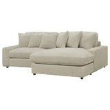 Blaine Blaine Upholstered Reversible Sectional Sofa Sand 509899 - Ella Furniture