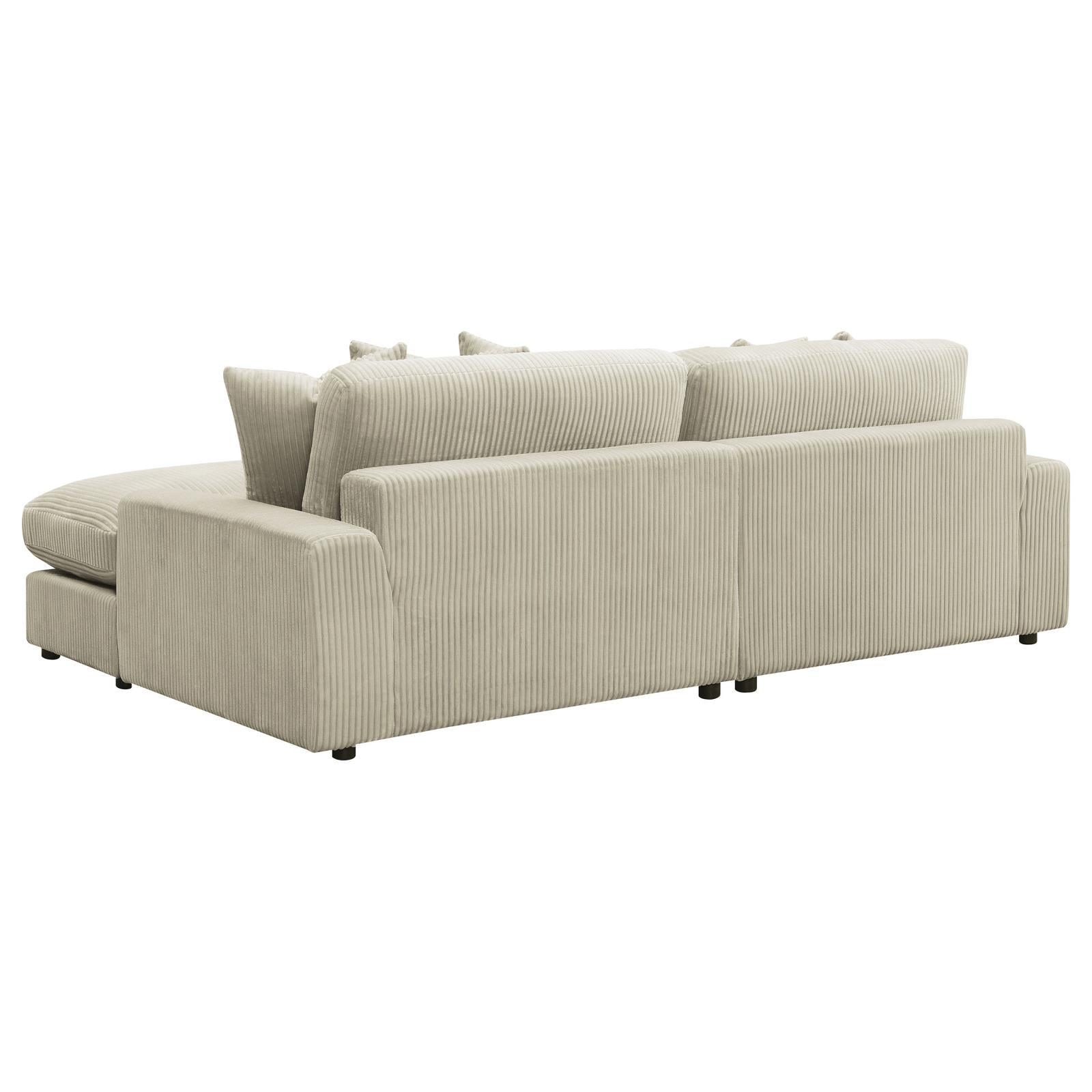 Blaine Blaine Upholstered Reversible Sectional Sofa Sand 509899 - Ella Furniture