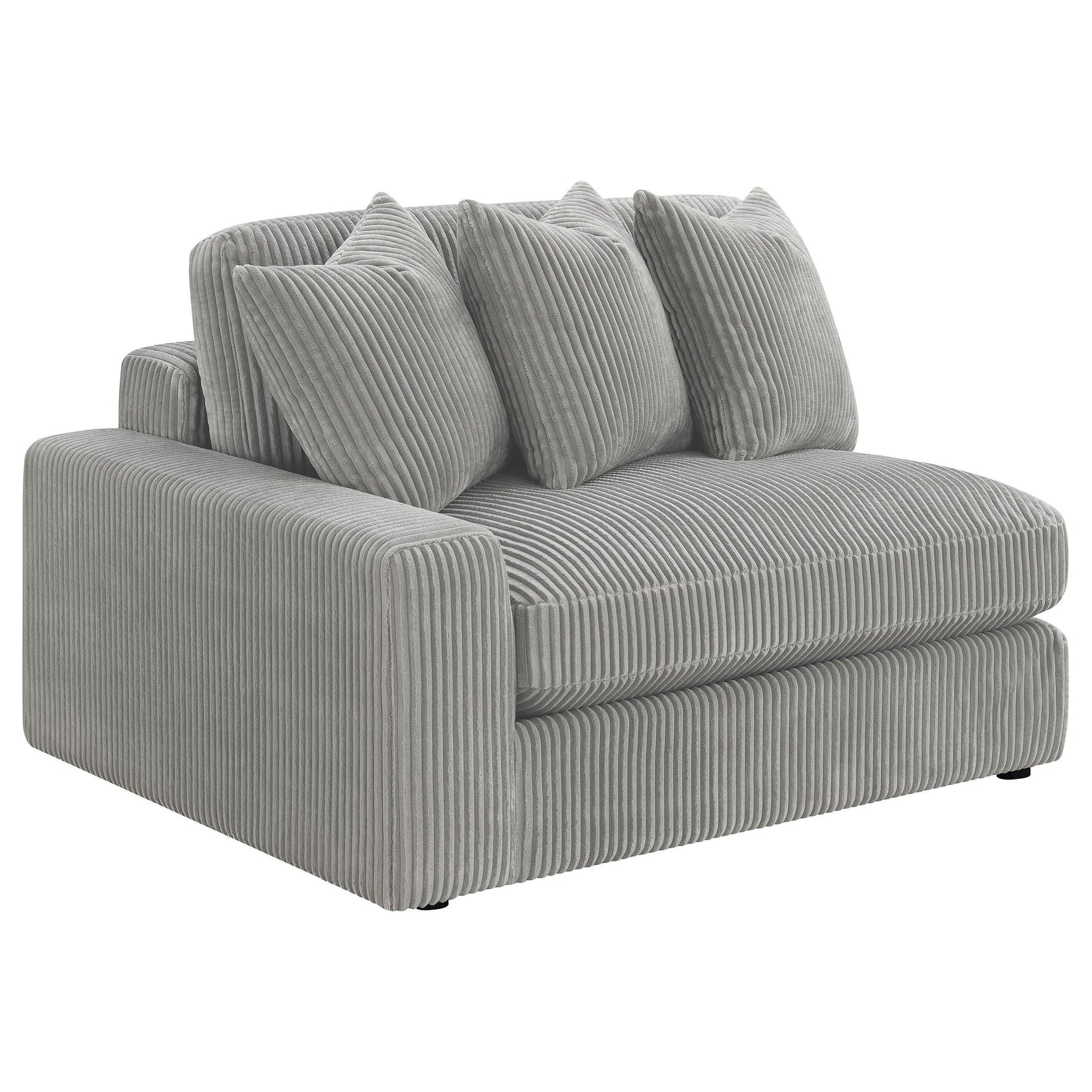 Blaine Blaine Upholstered Reversible Sectional Sofa Set With Amrless Chair Fog 509900-Set - Ella Furniture