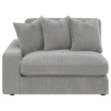 Blaine Blaine Upholstered Reversible Sectional Sofa Set With Amrless Chair Fog 509900-Set - Ella Furniture