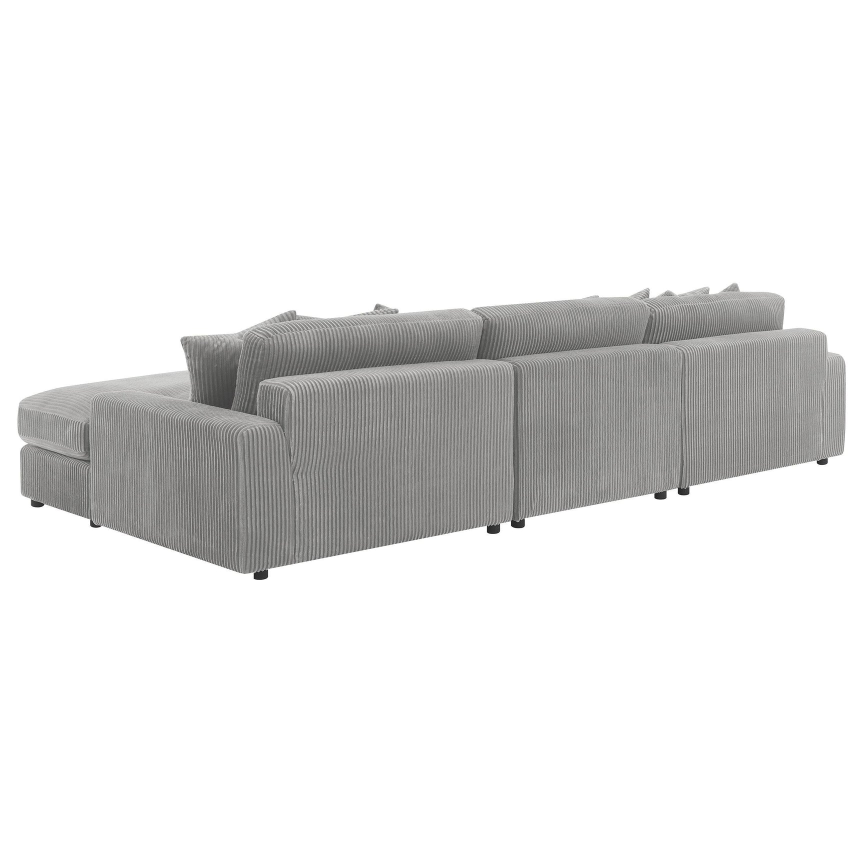 Blaine Blaine Upholstered Reversible Sectional Sofa Set With Amrless Chair Fog 509900-Set - Ella Furniture