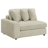 Blaine Blaine Upholstered Reversible Sectional Sofa Set With Amrless Chair Sand 509899-Set - Ella Furniture