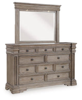 Blairhurst Light Grayish Brown Dresser and Mirror - Ella Furniture