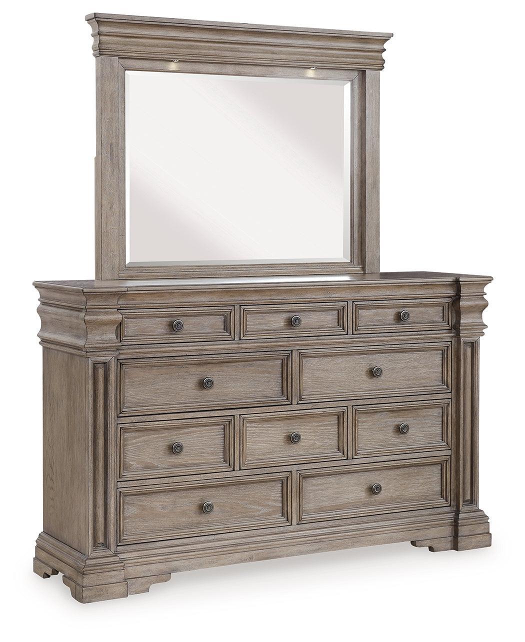 Blairhurst Light Grayish Brown Dresser and Mirror - Ella Furniture
