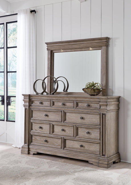 Blairhurst Light Grayish Brown Dresser and Mirror - Ella Furniture