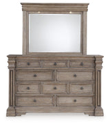 Blairhurst Light Grayish Brown Dresser and Mirror - Ella Furniture