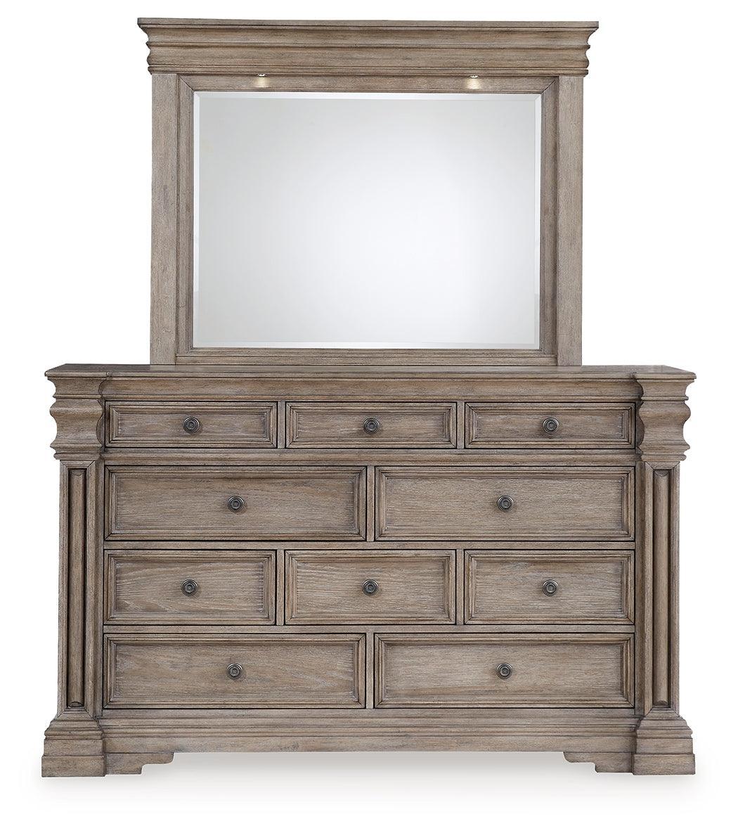 Blairhurst Light Grayish Brown Dresser and Mirror - Ella Furniture