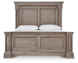Blairhurst Light Grayish Brown King Panel Bed - Ella Furniture