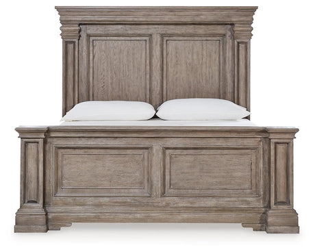Blairhurst Light Grayish Brown King Panel Bed - Ella Furniture