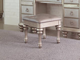 Bling Game Metallic Platinum Upholstered Storage Bedroom Set - Ella Furniture