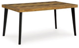 Blondon Brown/black Dining Table And 6 Chairs (Set Of 7) - Ella Furniture