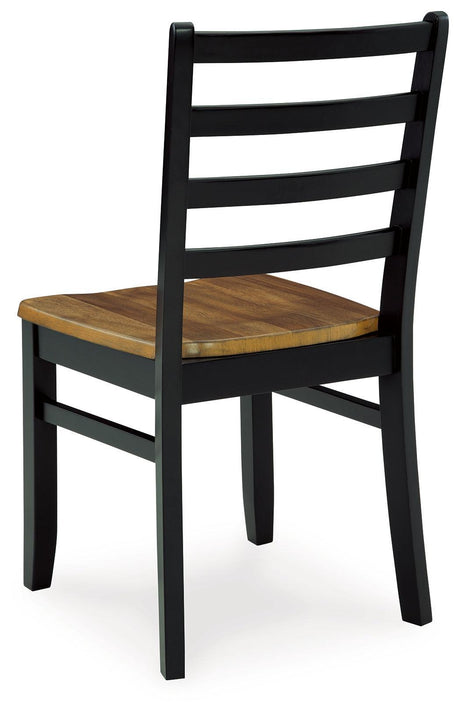 Blondon Brown/black Dining Table And 6 Chairs (Set Of 7) - Ella Furniture