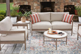 Bluff Trail Beige Outdoor Love/Chairs/Tables Set (Set of 5) from Ella Furniture