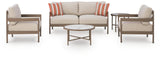 Bluff Trail Beige Outdoor Love/Chairs/Tables Set (Set of 5) view 6