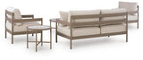 Bluff Trail Beige Outdoor Love/Chairs/Tables Set (Set of 5) view 7