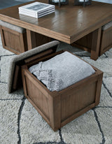 Boardernest Brown Coffee Table With 1 End Table - Ella Furniture