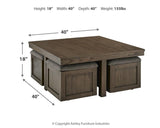 Boardernest Brown Coffee Table With 1 End Table - Ella Furniture