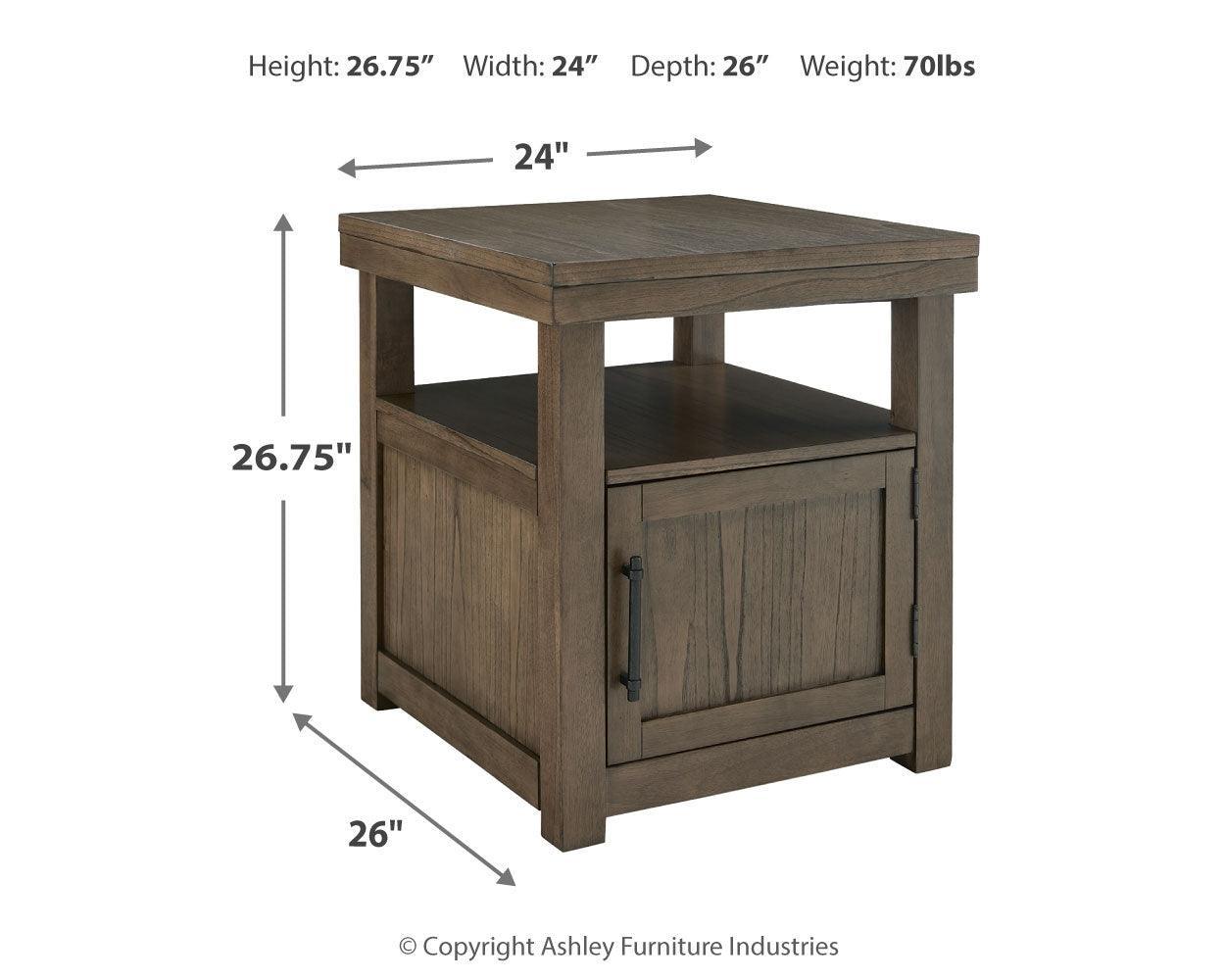 Boardernest Brown Coffee Table With 1 End Table - Ella Furniture
