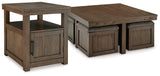 Boardernest Brown Coffee Table With 1 End Table - Ella Furniture
