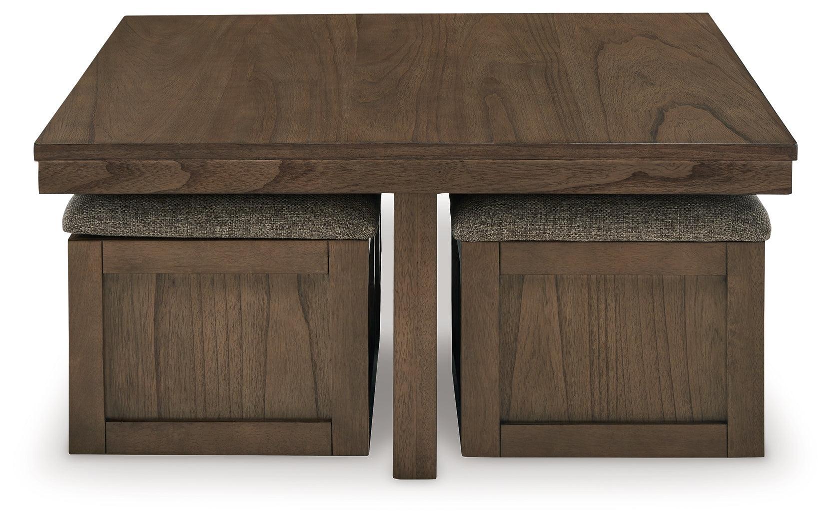 Boardernest Brown Coffee Table With 1 End Table - Ella Furniture