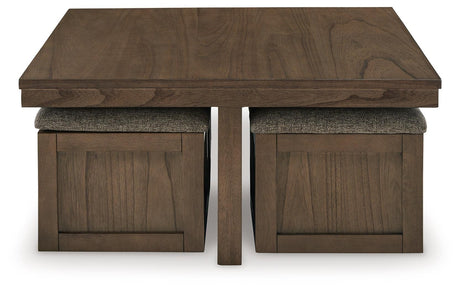 Boardernest Brown Coffee Table With 1 End Table - Ella Furniture