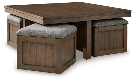 Boardernest Brown Coffee Table With 1 End Table - Ella Furniture