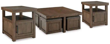 Boardernest Brown Coffee Table With 2 End Tables - Ella Furniture