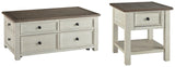 Bolanburg Two-tone Coffee Table With 1 End Table - Ella Furniture