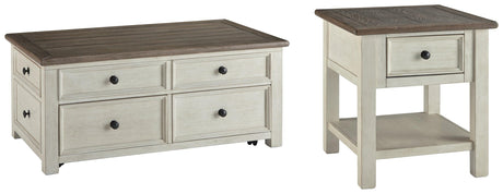 Bolanburg Two-tone Coffee Table With 1 End Table - Ella Furniture