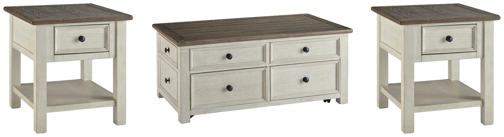 Bolanburg Two-tone Coffee Table With 2 End Tables - Ella Furniture