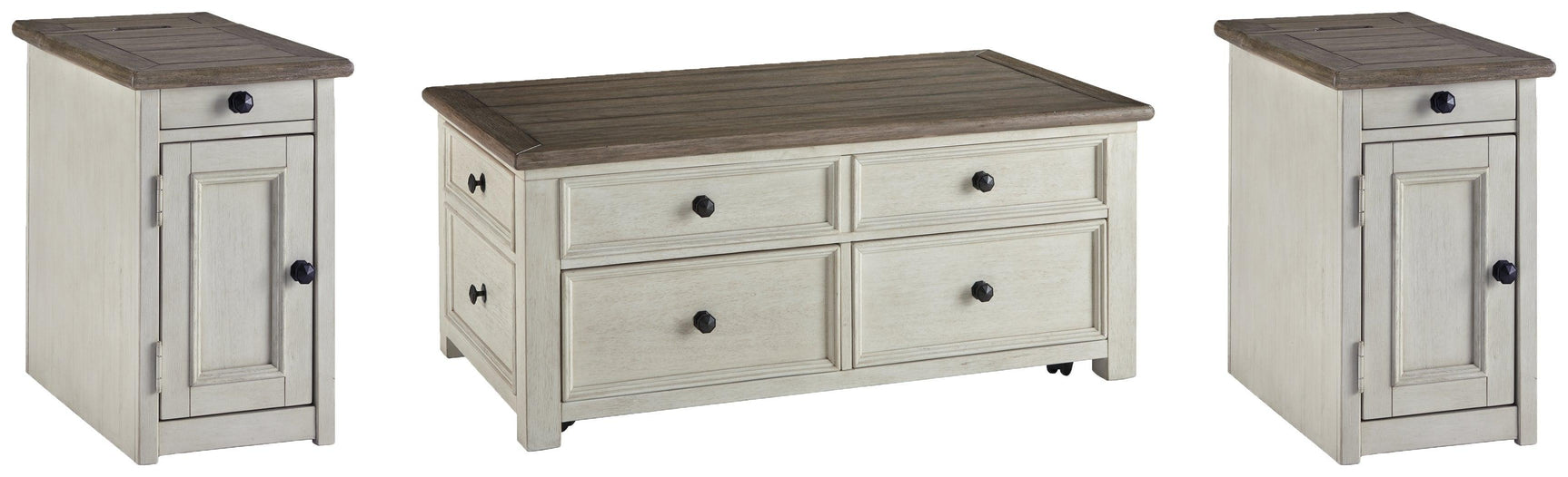 Bolanburg Two-tone Coffee Table With 2 End Tables PKG008589 - T637-20 | T637-7 | T637-7 - Ella Furniture