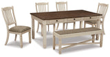 Bolanburg Two-tone Rectangular Dining Room Set - Ella Furniture