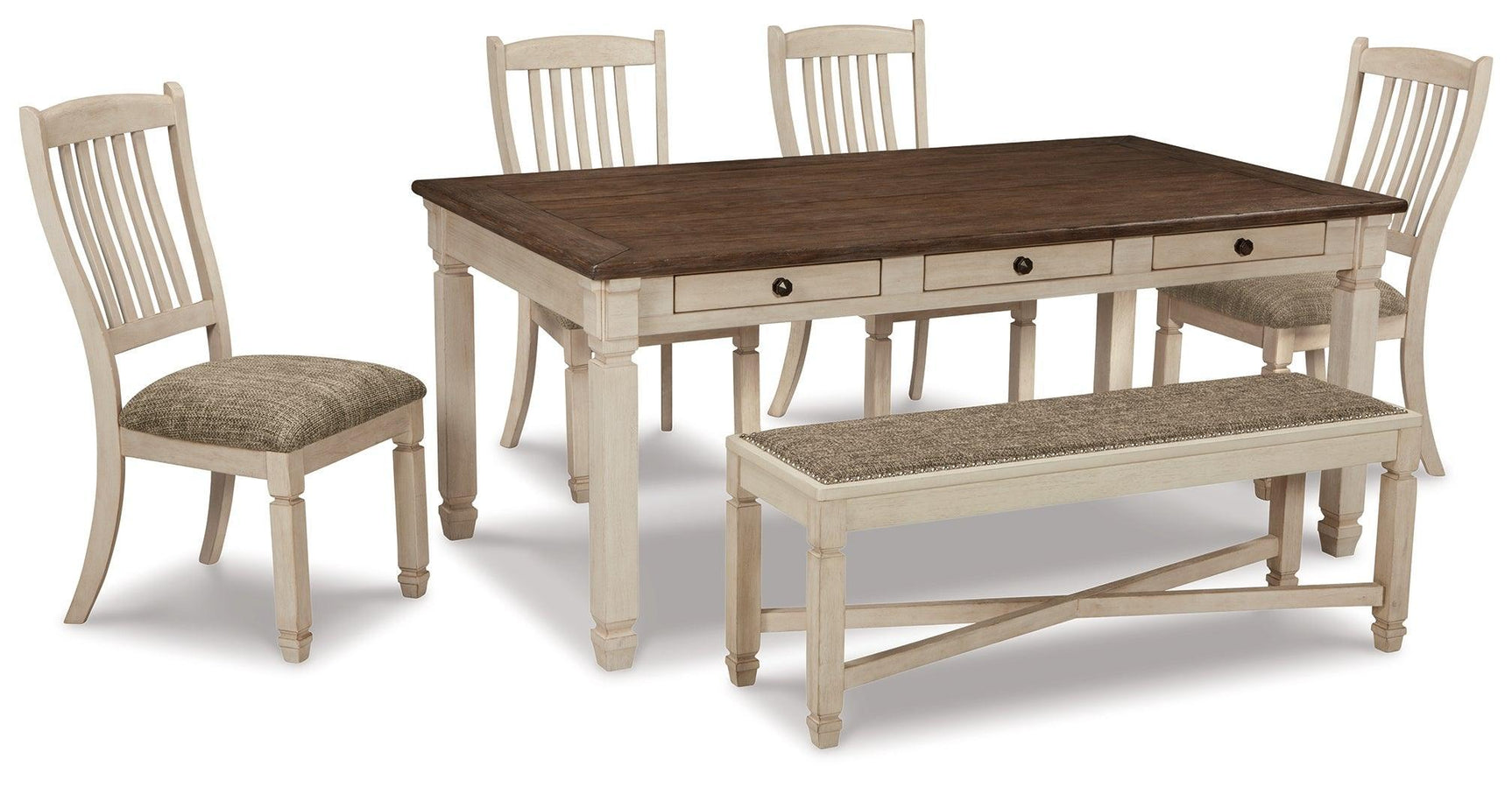 Bolanburg Two-tone Rectangular Dining Room Set - Ella Furniture