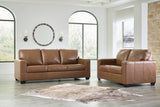 Bolsena Caramel Sofa And Loveseat - Ella Furniture