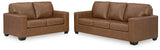 Bolsena Caramel Sofa And Loveseat - Ella Furniture